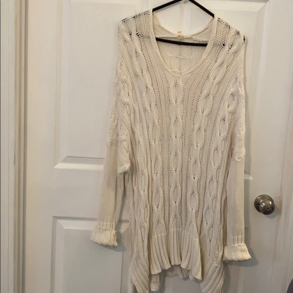 Tunic length sweater